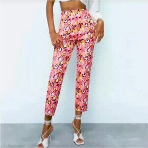 Zara Modern Paisley Print Ankle Pants